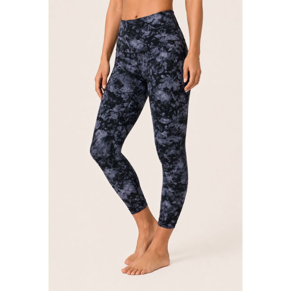 Lululemon Align Pant II 25" Floral Illusion Ice Grey Multi Nulu Leggings Size 4